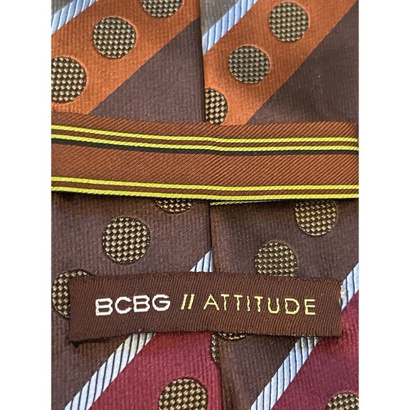 Bcbg Attitude Hand Made 100% Imported Silk Men’s Neck Tie Made In China - Picture 8 of 9
